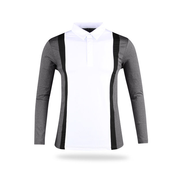 럭스골프 남성 삼색 라인 배색 골프셔츠 BLU1A409